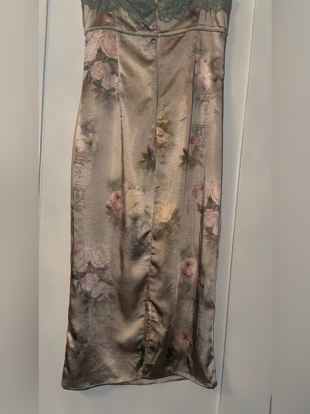 House of CB Sage Green Floral Lace-Trim Midi Dress - Picture 7 of 7